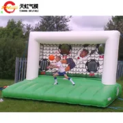 Carnival party rent football shooting target soccer goal, air tight football pitch inflatable soccer field gate