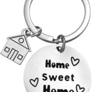 Home Sweet Home KeyChain Housewarming Presents New Homeowner Keychain Closing Gift Ideas Real Estate Gifts From Agent for Client