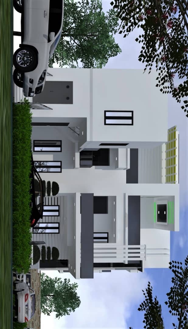 Terraced duplex of 4 bedroom and 2 bedroom behind on a tarred rd @ etete 450m asking price